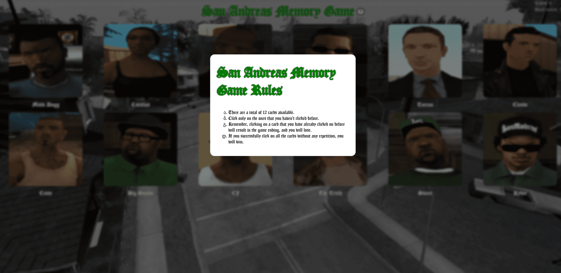 San Andreas Memory Game photo 2