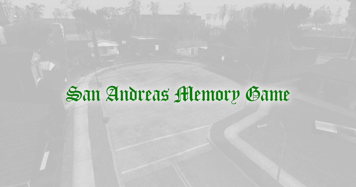 San Andreas Memory Game